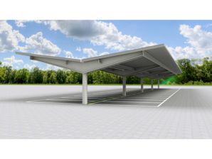 Y-Dach-Carport im Ein-Stützen-System für Solar