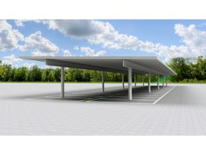 Carport im Zwei-Stützen-System